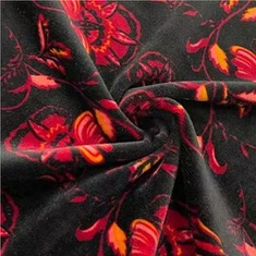 Tecido estampado de veludo coreano